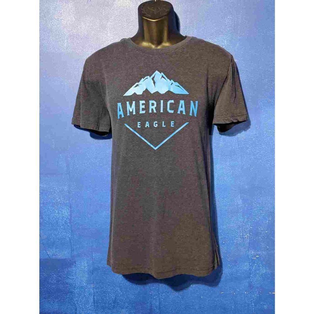 American Eagle Men's Navy Blue Short Sleeve Graphic T-Shirt
